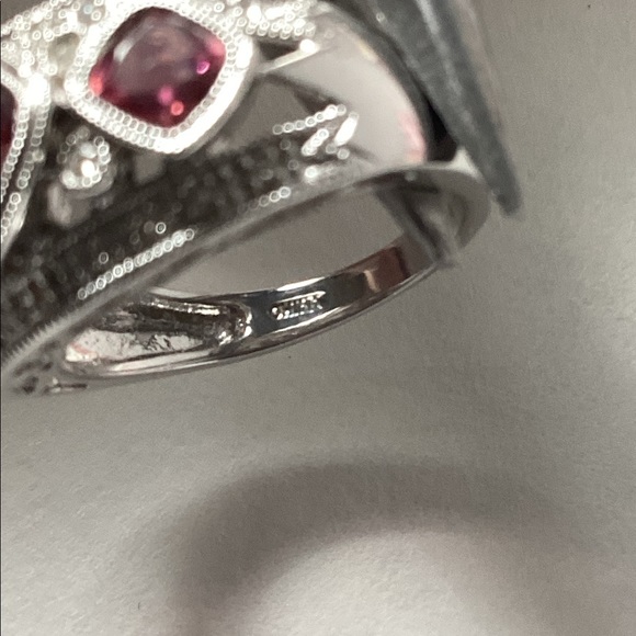 NEW, 14k W.G. PINK TOURMALINE RING - Picture 3 of 9